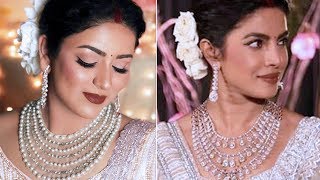 PRIYANKA CHOPRA Delhi RECEPTION LOOK | Indian Bridal Makeup & Hair Tutorial