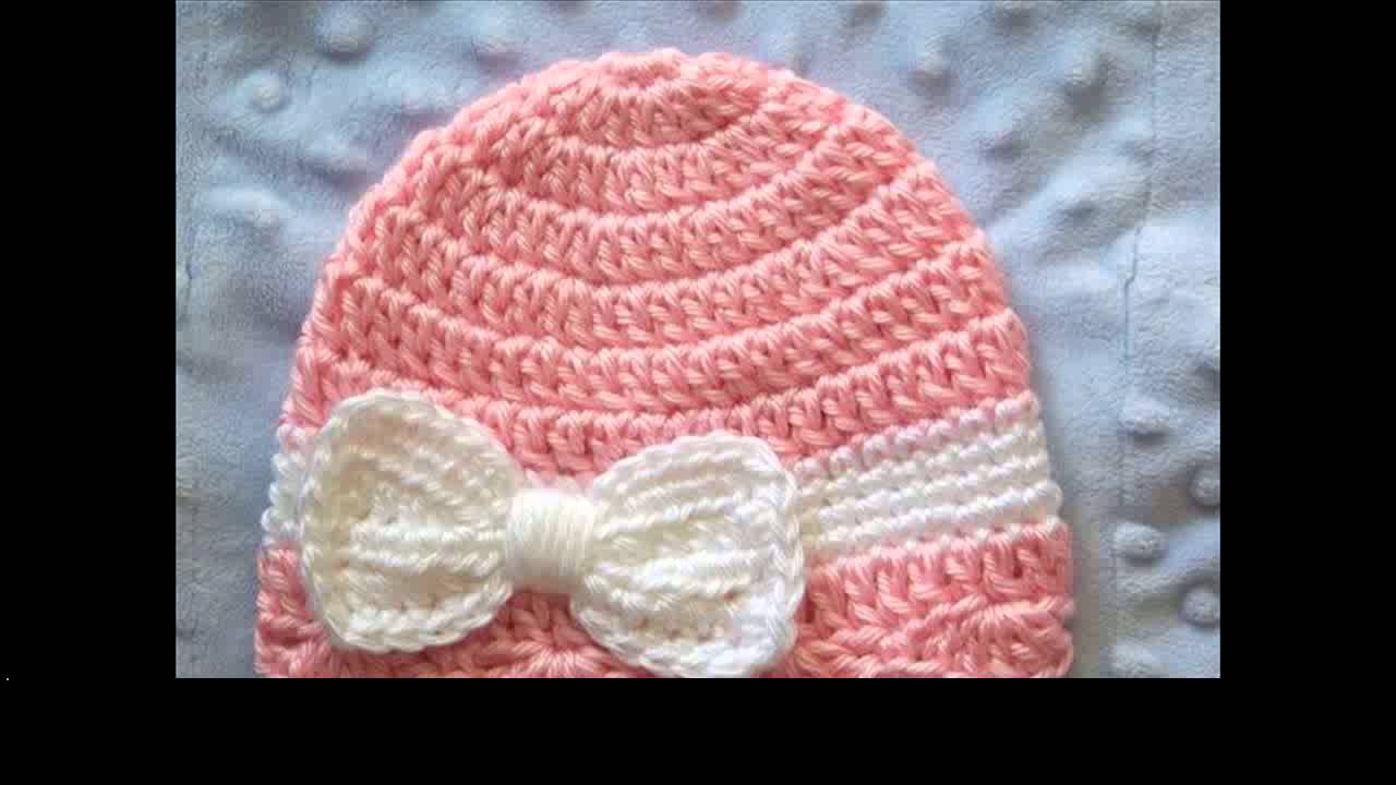 free crochet baby hat patterns - YouTube