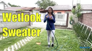 Wetlook Girl Backyard | Wetlook Warm Sweater | Wetlook Girl Wet Her Clothes In Parts
