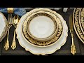 High Quality royal style embossed gold rim fine bone china dinnerware set Wholesale