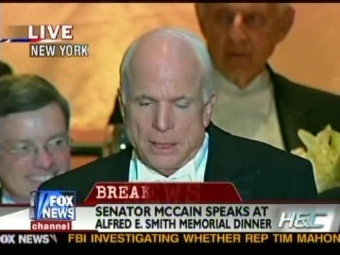 John McCain Brings Down The House - Al Smith Dinner Part 1