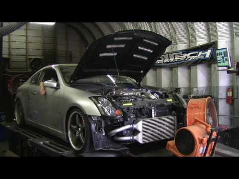 PTP Infiniti G35 Greddy Twin Turbo Dyno 450whp - YouTube