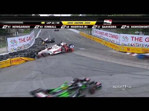 2014 IndyCar Honda Indy Toronto Race 2 | Montoya Aleshin and...