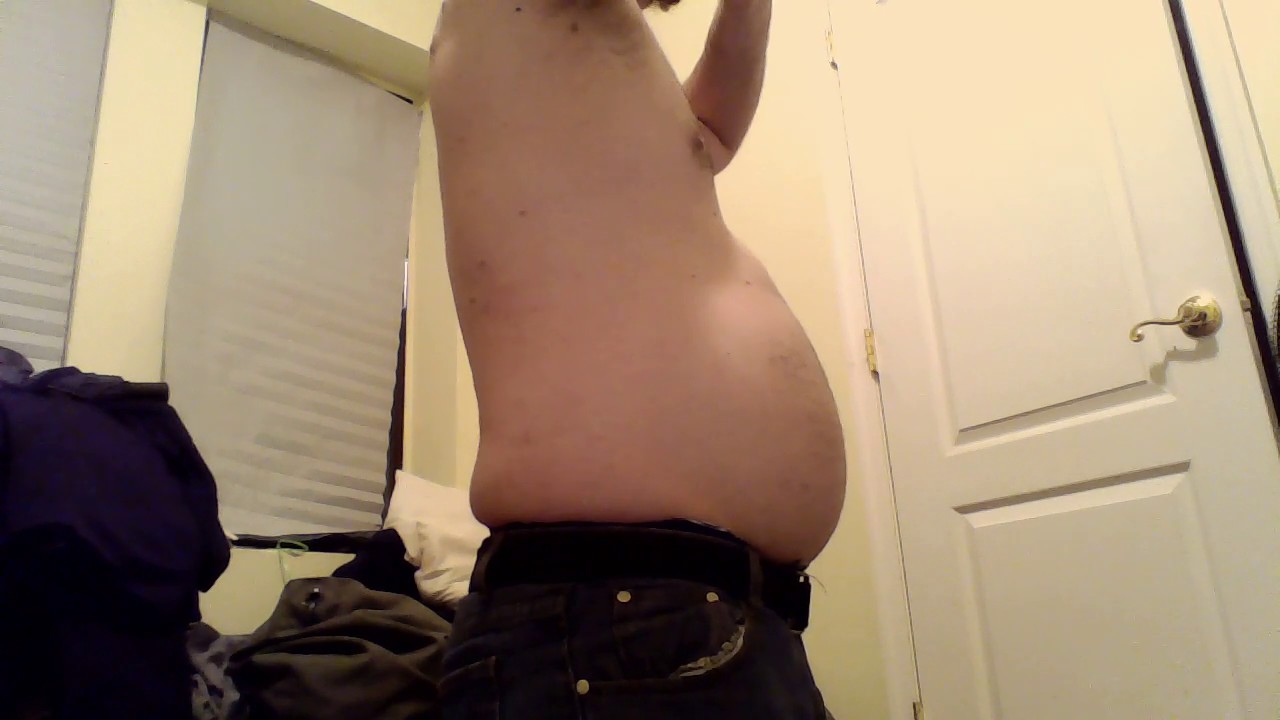 Girl belly bloat