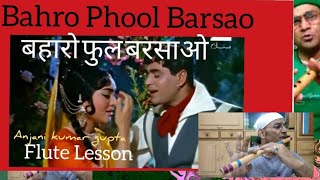 Baharo Phool Barsaao | Edited | Background Notes Available | Sooraj | Mo. Rafi |Flute Lesson