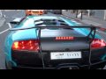 Turquoise Baby-Blue Lamborghini Murcielago LP670-4SV - Big Acceleration in London