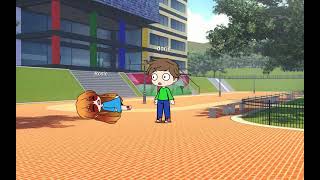 Caillou Pushes Rosie Off The Roof And Gets Grounded