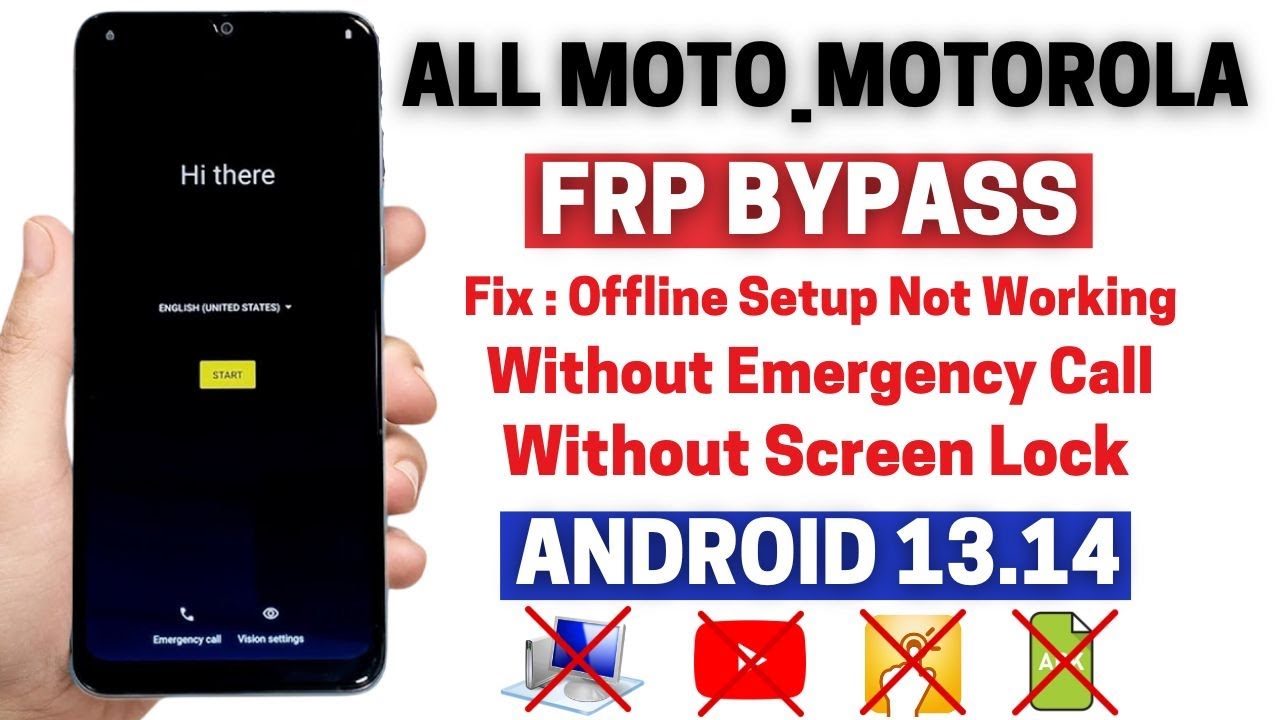 All Moto/Motorola FRP Bypass Android 12/13 – Screen Lock All Moto/Motorola FRP Bypass Android 12/13 – Screen Lock