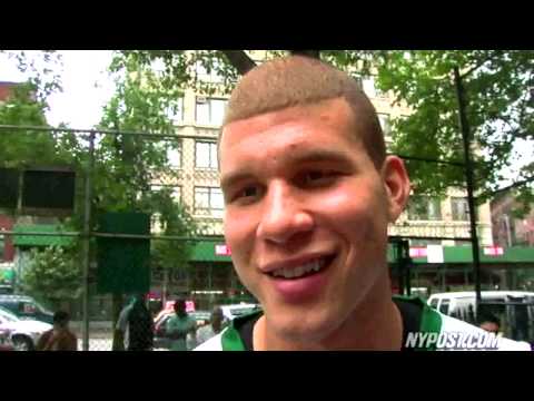 Top NBA rookie prospect Blake Griffin plays a round of modified HORSE with 