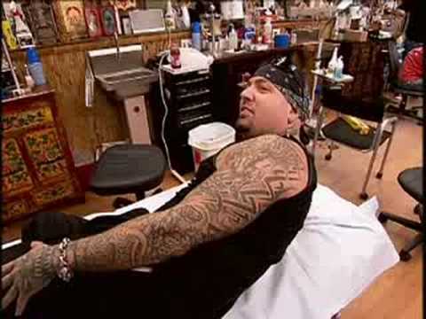 Miami Ink Biohazard Flaming Skull Tattoo