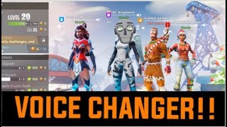 FORTNITE VOICE CHANGER TROLLING *FRIENDS GOT MAD*
