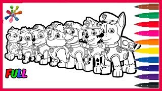 PAW Patrol. Coloring for kids.All series in a row//Раскраски для детей Щенячий п