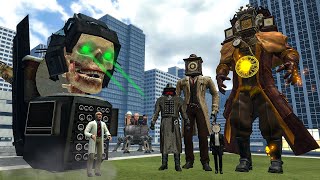 New Titan Clock Man And His Army Vs Hypno Skeleton Skibidi Toilet And Others Bosses In Garry's Mod!