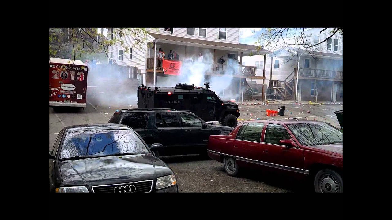 Bloomsburg Block Party 2013 Riot Vehicle Tear Gas YouTube