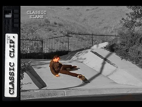 Skateboarder HIts His Face Classic Skateboard Slam #127