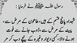 5 Shaheed Shaheed 5 Qiaam Kay Hoty Hain Hadees E Nabvi Saw Shaheed Kon Hai?Islamic Channel
