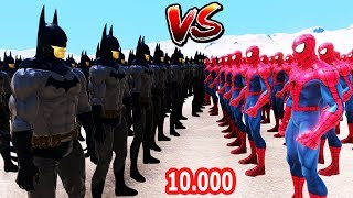 10.000 BATMAN 10.000 ÖRÜMCEK ADAMA KARŞI .😱 Süper Kahramanlar Savaşı
