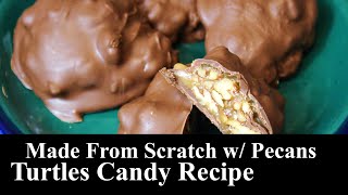 Easy Homemade Turtles Candy Recipe with Pecans and Caramel | Candy | The Souther