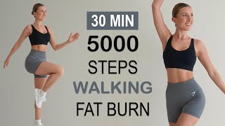 5000 STEPS IN 30 Min - Walking FAT BURN Workout to the BEAT, Super Fun, No Repea
