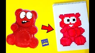 ЖЕЛЕЙНЫЙ МЕДВЕДЬ ВАЛЕРКА ПО КЛЕТОЧКАМ!PIXEL ART