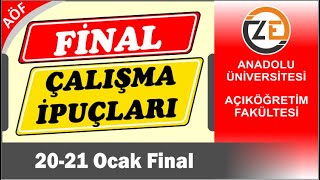 AÖF Finale Nasıl Çalışmalı   Hangi Ünitelerden Gelir   Nasıl Geçerim