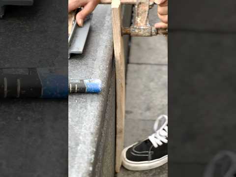 Aligning the Macba Ledge. Keeping one of skateboarding‘s prime ledges skateable. #skatedeluxe