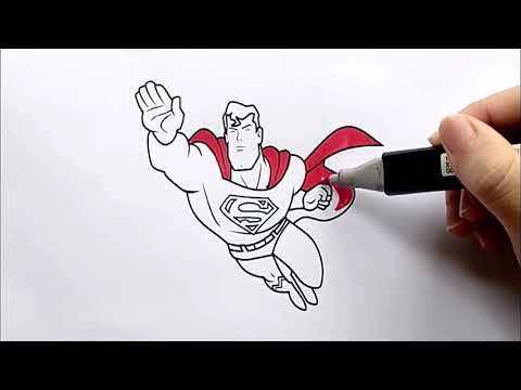 Đồ Chơi Tô Màu, Tô Màu Siêu Nhân Người Nhện, Siêu Anh Hùng How to Draw Colors Superman for Kids