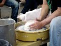 Potter Chris Pettingill shows how to center the clay