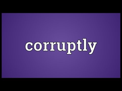 Header of corruptly