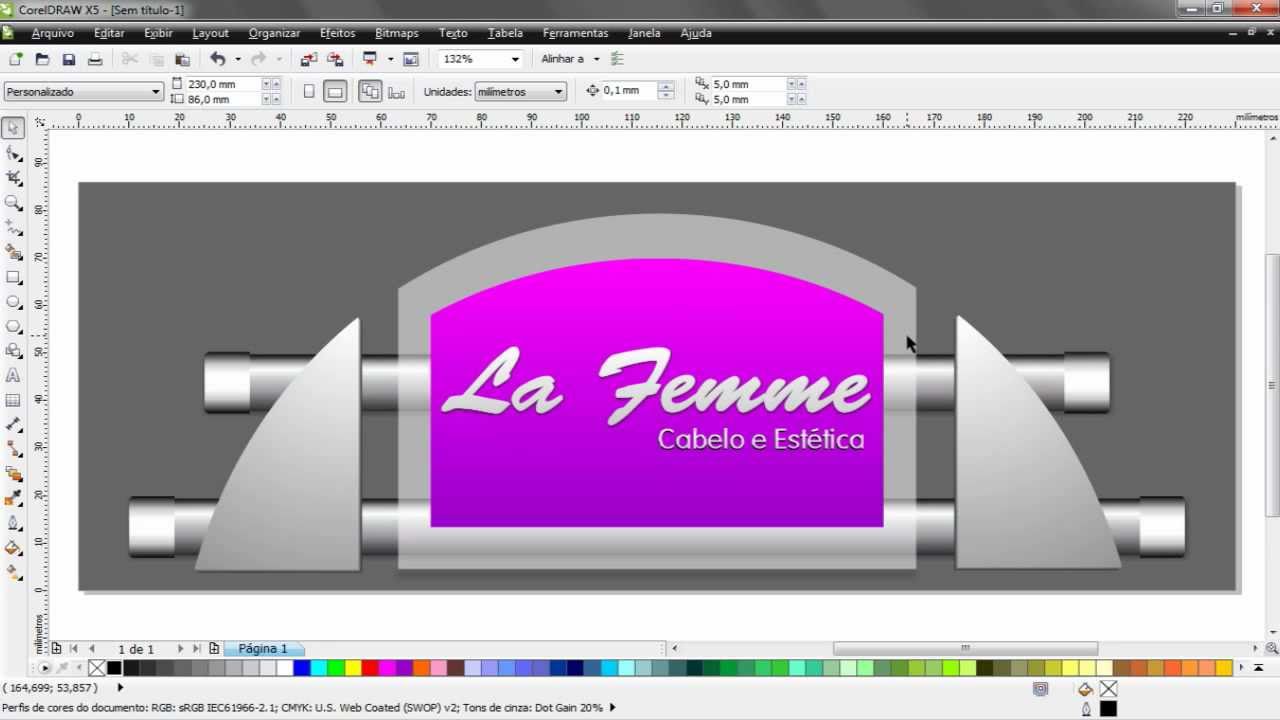 Desenhando Layout de Placa para Fachada - YouTube