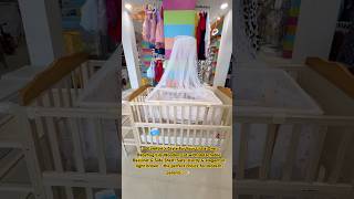 Babyhug Lily Wooden Cot With Detachable Binet & Side Shelf Firstcry Duliajan
