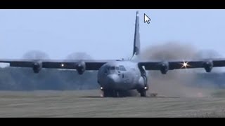 POLAND! C-130J Pilots Practice Landing on Grass in Poland!