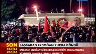 Başbakan Erdoğan Yurda Döndü Türkiye Başbakanını Çoşkuyla Karşıladı.