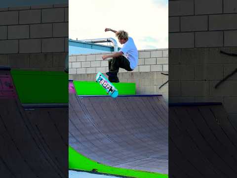 You won’t believe this trick Chris Massie landed this‼️ Name the trick 🤯 #oc #ramps #skateboarding