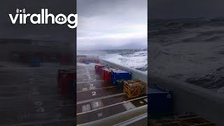 North Sea Waves Batter  Ship || Viralhog