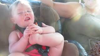 Iris Getting Tickled By Grama And She Licks Her Own Toes