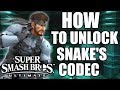 HOW TO UNLOCK Snake Codec Conversations in Super Smash Bros. Ultimate