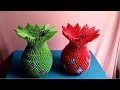 How to make origami 3d vase - Làm lọ hoa origami 3d