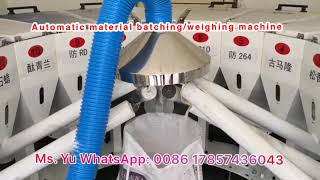 Automatic rubber material batching/weighing machine.