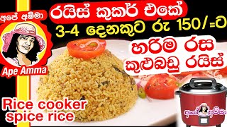 Rice cooker easy lunch Apé Amma