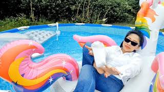 Trying The New Pool Aftet Work, Lets Have Some Fun In Pool.