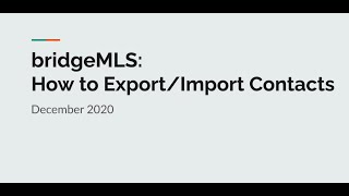 Instructions on How to Export and Import Contacts
