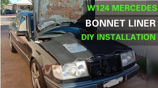 W124 Bonnet Liner Installation Hood Pad Insulation
