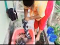 Desi Aunty Washing Vlog | Downblouse | Cleaning Vlog