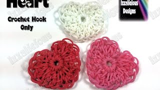 Rainbow Loom Heart Hart Charm Valentine Crochet Hook Only - Loom-Less Loomless