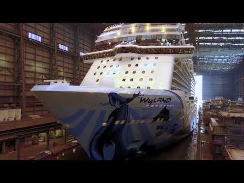 Norwegian Bliss floats out in Papenburg, Germany