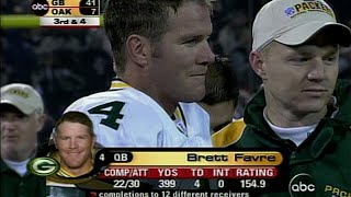 Favres Dad Game Packers Vs. Raiders 2003, Week 16