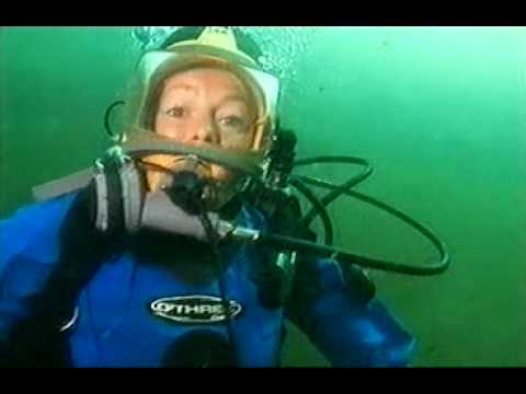 Female Presenter Kate Humble In Drysuit And Full Face Mask