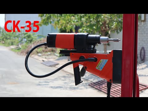 Máy khoan từ Ck-35 khoan 35mm (khoan đứng, khoan ngược trên cao) mũi khoan từ và mũi khoan xoắn 16mm