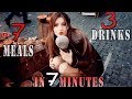 ASMR MUKBANG in PUBLIC. 7 Meals. 3 drinks. 7 MINUTES. ASMR eating АСМР
